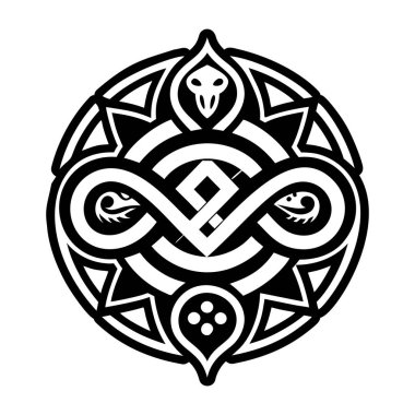 Yılan sembolü dövmesinin doldurulmuş bir simgesi