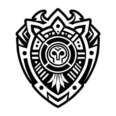 Savaşçı kalkanı sembolünün katı bir simgesi