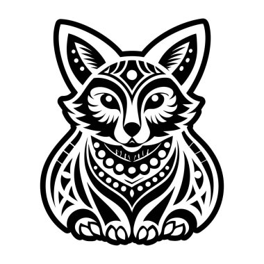 Tilki sembolü dövmesinin doldurulmuş bir simgesi