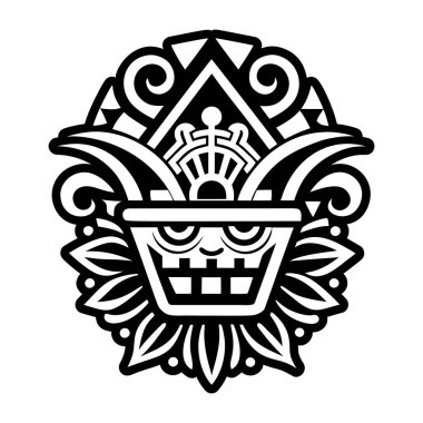 İnka sembolü dövmesinin doldurulmuş bir simgesi