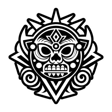 İnka maskeli dövmenin katı bir simgesi