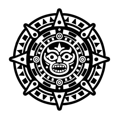 İnka takvim sembolünün katı biçim simgesi