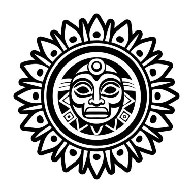 İnka güneş taşı dövmesinin katı bir simgesi.