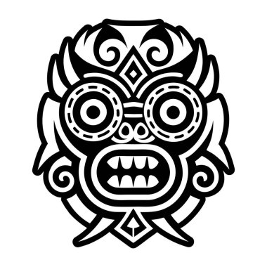 Kabile maskesi dövmesinin sağlam bir simgesi.