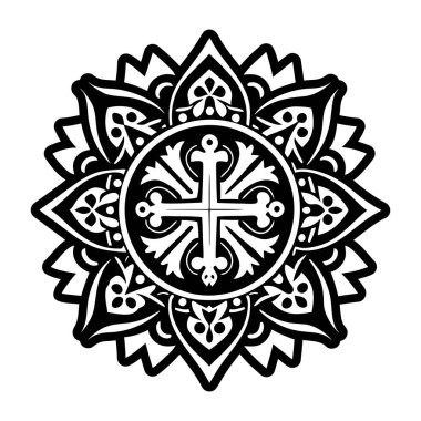 Çapraz sembollü dövmenin katı bir simgesi