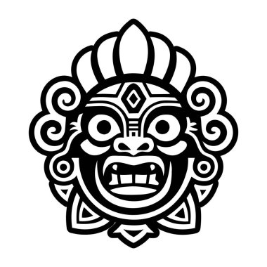 Kutsal maske dövmesinin sembolü.