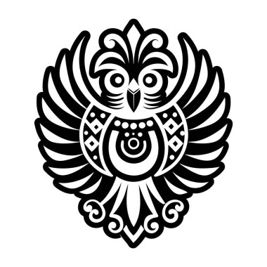 Quetzal sembolünün doldurulmuş bir biçim simgesi