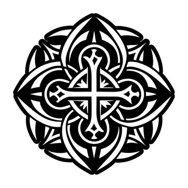 Kristogram dövmesinin katı bir simgesi