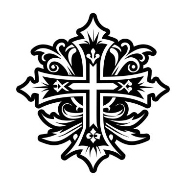 Çapraz pankart sembolünün dolu bir biçim simgesi