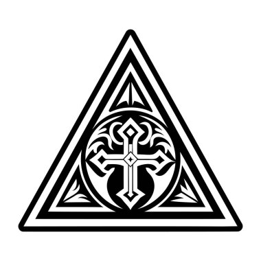 Dini haç dövmesinin sağlam bir simgesi.