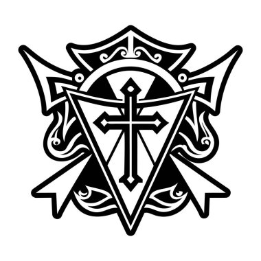 Çapraz flama dövmesinin doldurulmuş bir simgesi