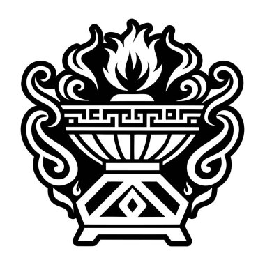 Ateş püskürtme sembolünün doldurulmuş bir simgesi