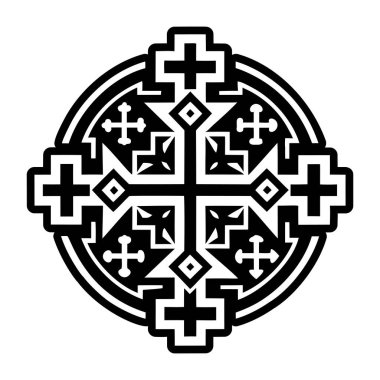 Çapraz dövme sembolünün katı biçim simgesi