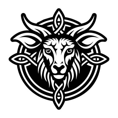 Kuzu kafası sembolünün katı bir simgesi