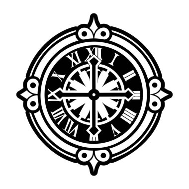 Duvar saati dövmesinin doldurulmuş bir simgesi