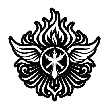 Kutsal kanat sembolünün katı bir simgesi