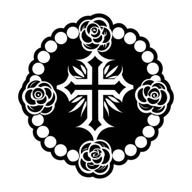 Kilisenin haç sembolünün doldurulmuş bir simgesi