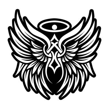 Kanat sembolü dövmesinin doldurulmuş bir simgesi