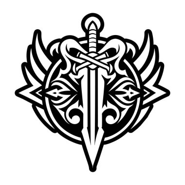 Hançer dövmesinin doldurulmuş bir simgesi