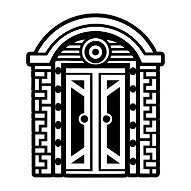 Bronz kapı sembolünün katı bir simgesi