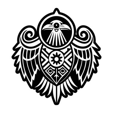 Katı bir Corvus dövmesi simgesi