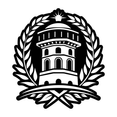 Eski kule sembolünün katı bir simgesi