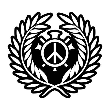 Katı bir çelenk dövmesi simgesi