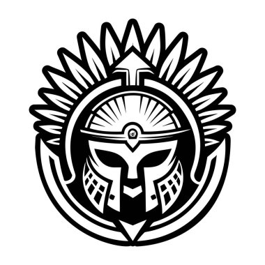 Savaşçı miğferi dövmesinin sembolü.