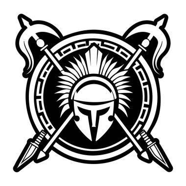 Mızrak miğferi dövmesinin doldurulmuş bir simgesi