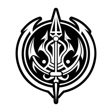 Neptün mızrak sembolünün katı biçim simgesi