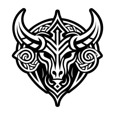 Boğa dövmesinin doldurulmuş bir simgesi.