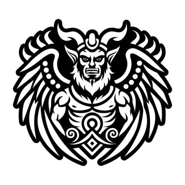 Efsanevi yaratığın katı bir simgesi.