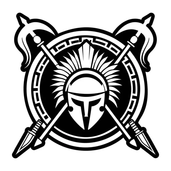 Mızrak miğferi dövmesinin doldurulmuş bir simgesi