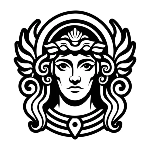 Minerva tanrıçasının katı bir simgesi.