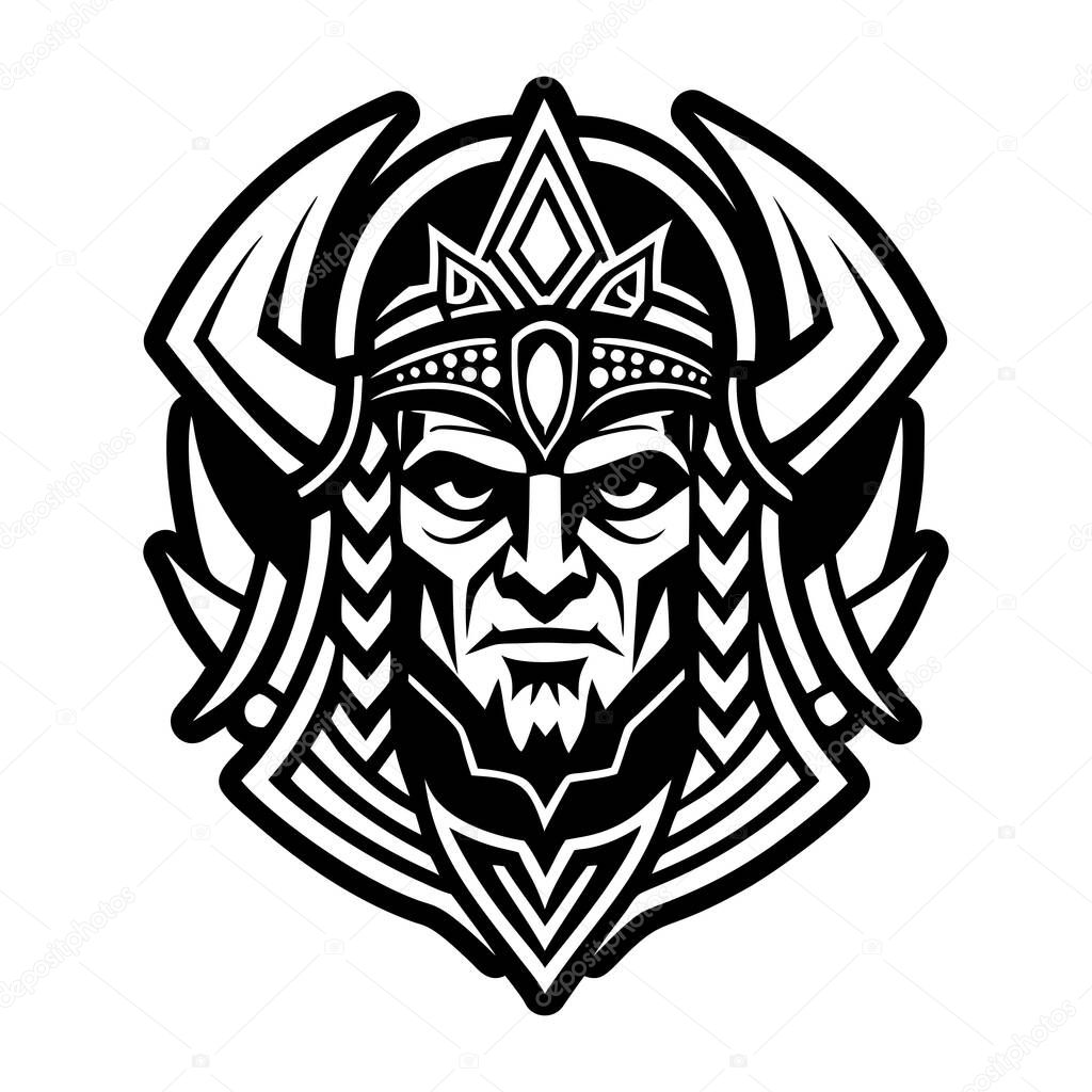 A glyph style icon of roman nemesis symbol