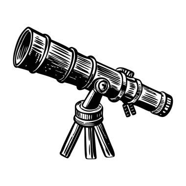Bir teleskopun kabartma tarzı çizimi