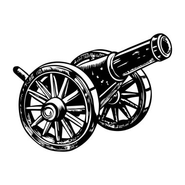 Bir top silahının kabartma şekli.