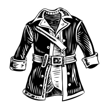 Korsan kıyafetinin kabartma şekli.