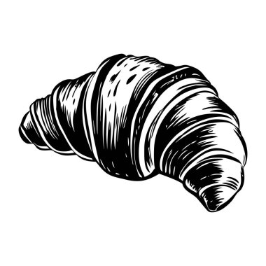 Eski tarz bir kruvasan çizimi