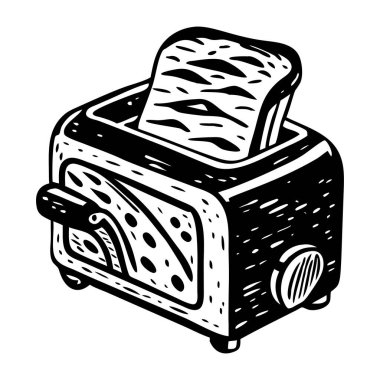 Ekmek kızartma makinesinin klasik bir çizimi
