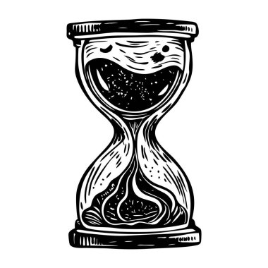 Kum saatinin yarım yamalak bir çizimi