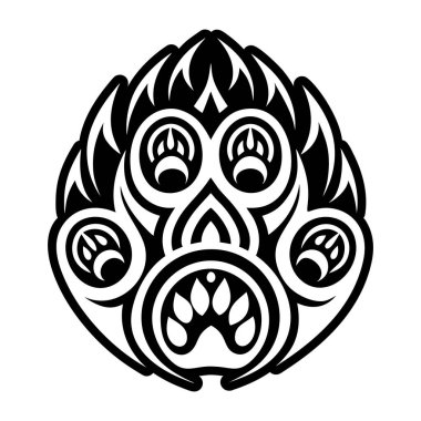 Ayı pençesi dövmesinin sembolü.