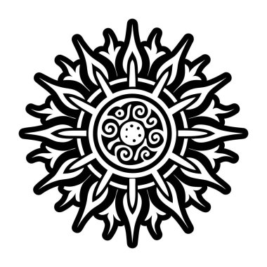 Güneş patlaması dövmesinin sembolü.