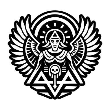 İlahi ruhlar dövmesinin katı bir simgesi.