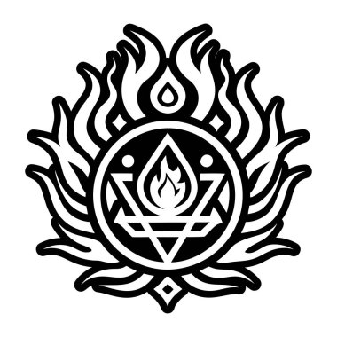 Sonsuz alev dövmesinin katı bir simgesi.