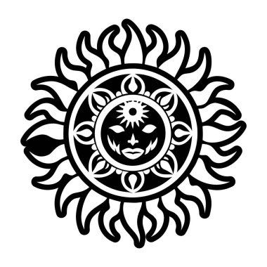 Sonsuz güneş sembolünün katı bir simgesi.