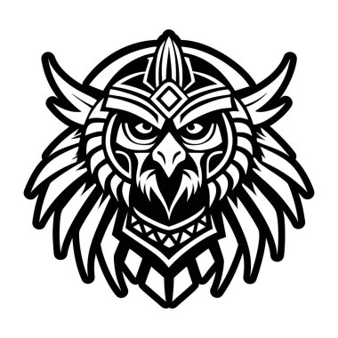 Şahin kuş dövmesinin sembolü.