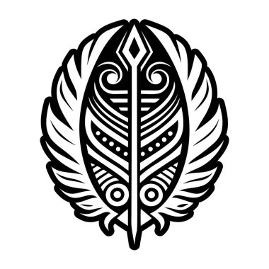 Tüy sembolünün katı biçim simgesi