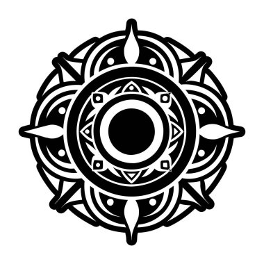 Ay tutulması sembolünün doldurulmuş bir biçim simgesi