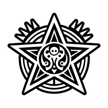 Yıldız dövmesinin katı bir simgesi